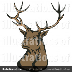 Royalty Free RF Deer Clipart Illustration by dero Stock Sample