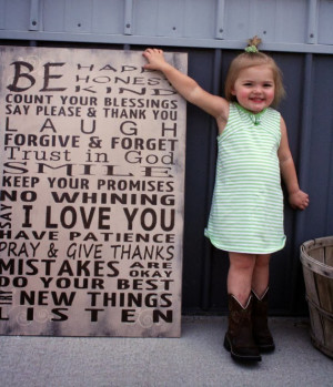 This Family Rules Wood Sign is the biggest I've seen yet...and I love ...