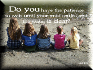 Do you have the patience to wait until your mud settles and the water ...