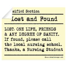 Lost Found Student Nurse Wall Decal