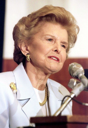 Betty Ford. Because of her, the Betty Ford Center has helped so many.
