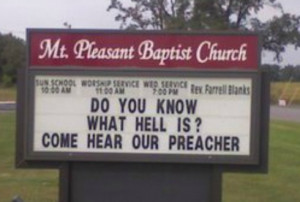 Funny Church sign, bad pastor joke