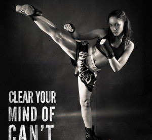 Women Kickboxing Quotes Cardio kickboxing class