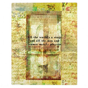 Shakespeare quote All the world's a stage ART Display Plaque