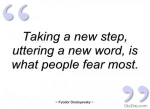 taking a new step fyodor dostoyevsky