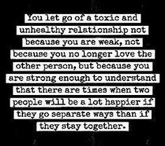 reason enough to let go of someone you love.