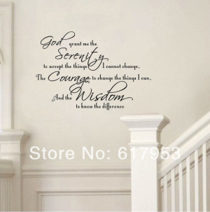 Related Images for God-grant-me-serenity-Quote-Wall-Stickers-Art-Decal ...