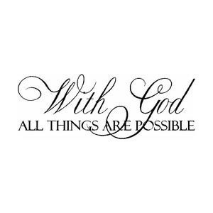 It's a PROVEN fact! With GOD All Things Are Possible ... A Fresh Start ...