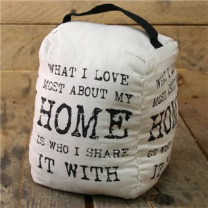 Vintage Quote Door Stop ~ 20Cm White Doorstop