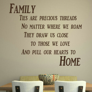 Family ties wall quote sticker qu36