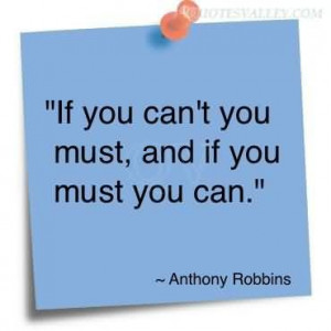 Actually came across this Tony Robbins quote while watching a ...