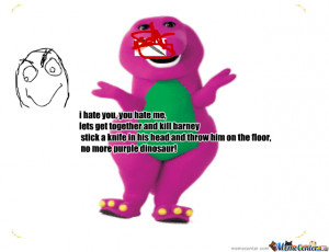 barney the dinosaur meme