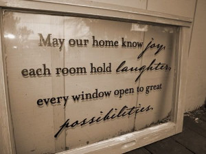 Add vinyl lettering to an old window.