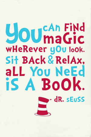 ... you look. Sit back and relax. All you need is a book.