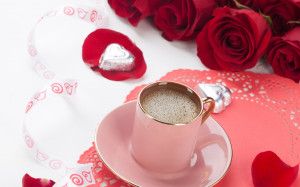 Romantic good morning coffee cup