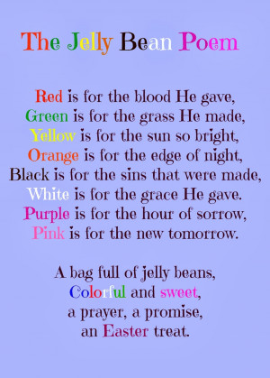 Easter Jelly Bean Poem