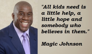 Magic Johnson Quote Image Kids