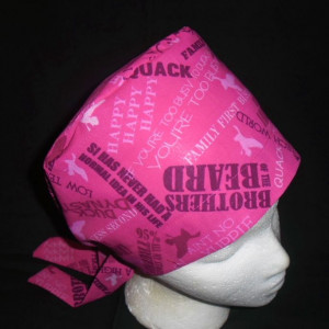 Duck Dynasty Pink Sayings Ladies Nurses Surgical Scrubs Hats Scrub ...