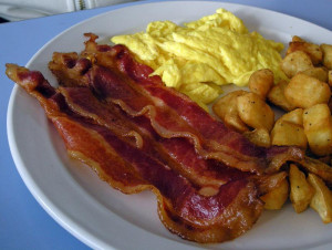 Bacon, eggs and home fries.....