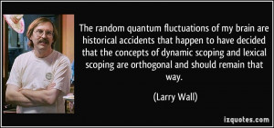 The random quantum fluctuations of my brain are historical accidents ...