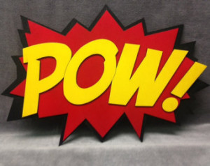 LARGE Comic Book POW Quote Wall Art /Plaque ...