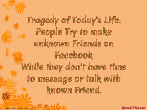 Facebook Quotes About Friends Friends on facebook