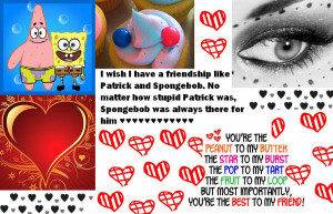 Friendship like Spongebob and Patrick by CuteAngelCutie