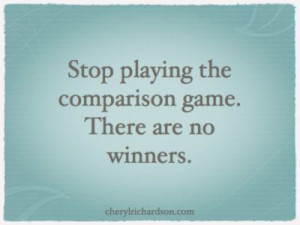 Week 43 - Why comparing yourself to others is a losing game. | Cheryl ...