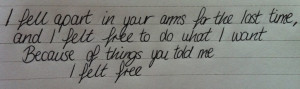 Lyrics from I Felt Free by Circa Survive Because of the things he told ...