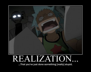 Realization of doing something stupid. Soul Eater, Black Star. by ...