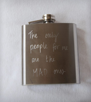 engraved flask