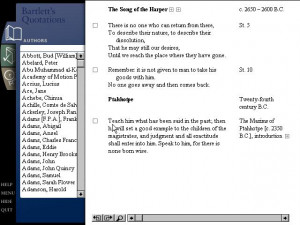 Bartlett's Familiar Quotations: Expanded Multimedia Edition screenshot ...