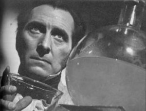 Baron Victor Frankenstein (Peter Cushing)