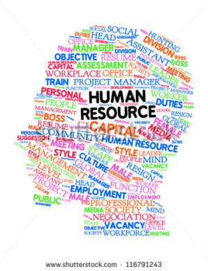 ... for Human Resource. Word collage. Vector illustration. - stock vector