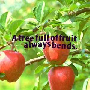 Quotes Picture: a tree full of fruit always bends