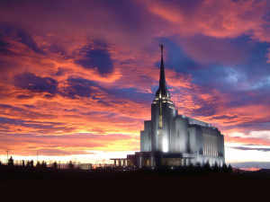 Click to enlarge this image of the Rexburg Idaho Mormon Temple