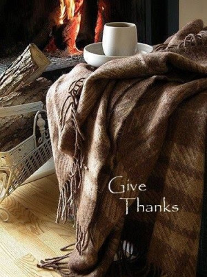 fire, a warm blanket and a cup of coffee. Heaven.