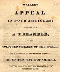 Cover of David Walker's Appeal to the Colored Citizens of the World .
