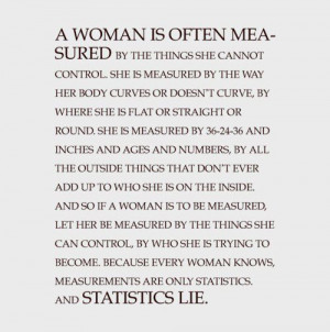 woman is often measured
