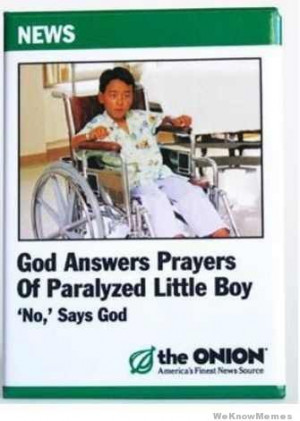 God Answers Prayers Of Paralyzed Little Boy – “No,” Says God