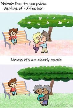 awwww... but why is the elderly couple tan?/ maybe they're black u ...