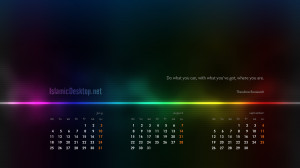 ... picture with calendar august 2011 with Theodore Roosevelt quote