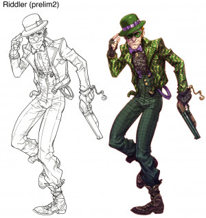 batman riddler colouring pages