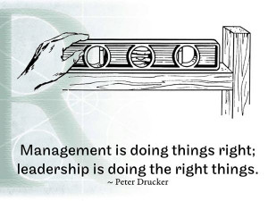 RQotD-240 - Management is doing things right; leadership is doing the ...