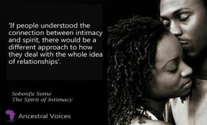 How do you connect intimacy and spirit?