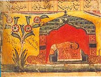 In this piece, Majnn throws himself on Layla's tomb, Indian miniature ...