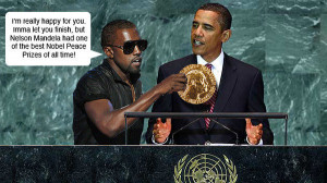 Kanye West interrupts Obama - Peace Prize
