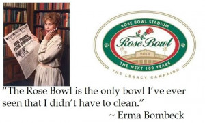 Erma Bombeck on the Rose Bowl #quotes #humor #football