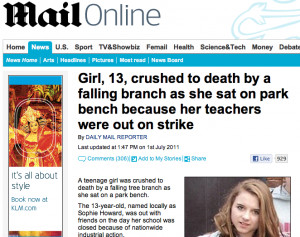 Grief Intrusion by the Daily Mail