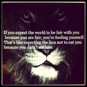 Don't expect fairness even if you are fair.